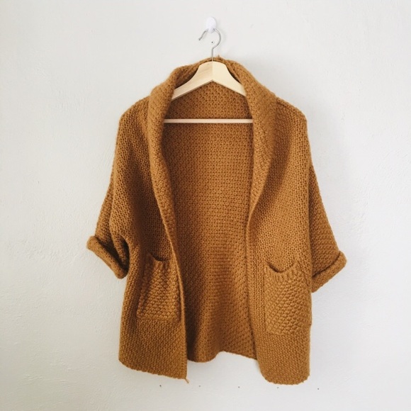 Sweaters - { h a n d k n i t }  Golden Cardigan